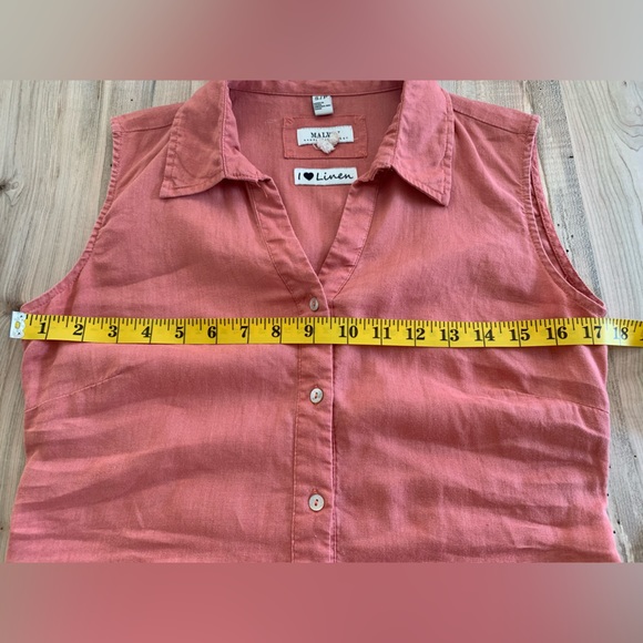 Light coral pink linen dress from Malvin Germany - Picture 9 of 11